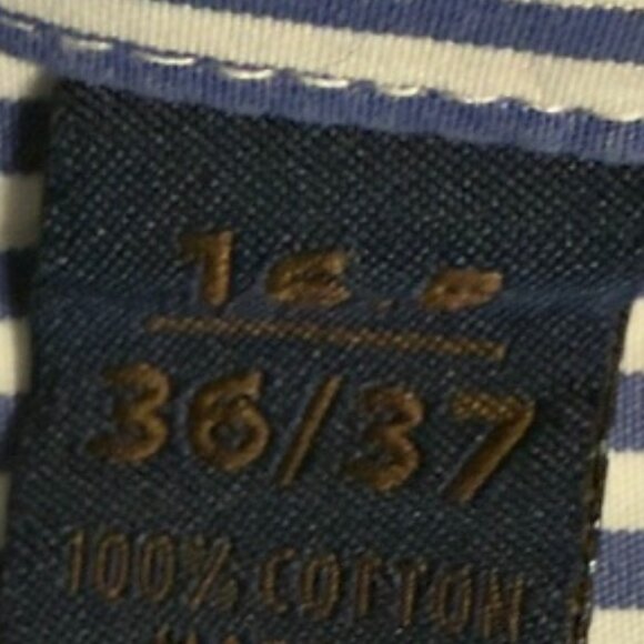 David Donahue Blue & White Striped Button-Up Shirt – Size 36/37 - Picture 8 of 12